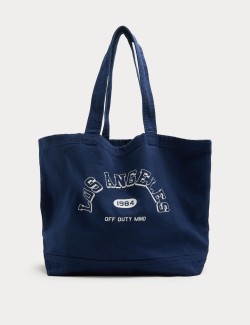 Pure Cotton Canvas Graphic Tote Bag