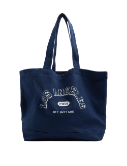 Pure Cotton Canvas Graphic Tote Bag