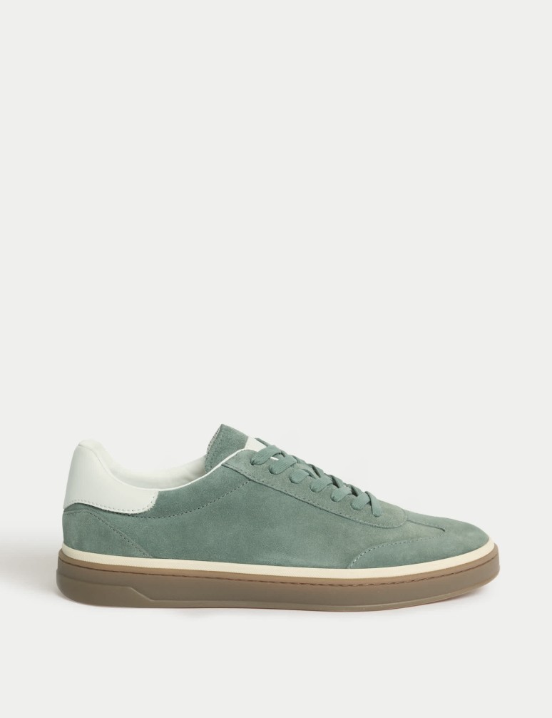 Suede Lace-Up Trainers