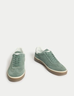 Suede Lace-Up Trainers