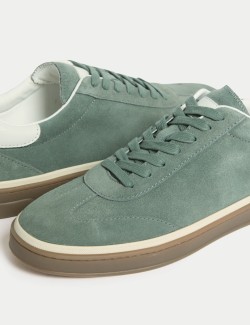 Suede Lace-Up Trainers