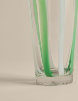 Striped Handkerchief Glass Vase