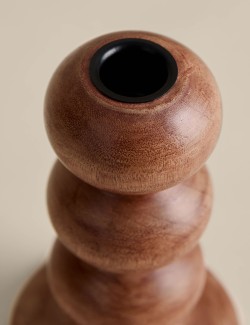 Bobbin Wooden Dinner Candle Holder