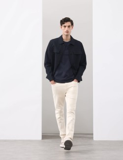 Pure Cotton Jacquard T-Shirt