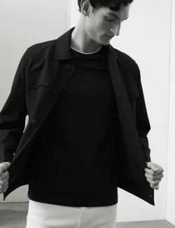 Pure Cotton Jacquard T-Shirt