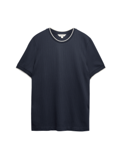 Pure Cotton Jacquard T-Shirt