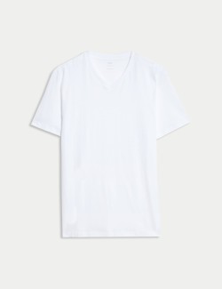 Pure Cotton V Neck T-Shirt