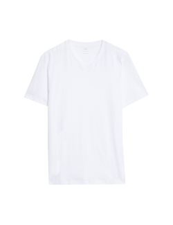Pure Cotton V Neck T-Shirt