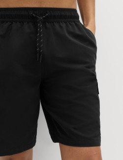 Quick Dry Longer Length Cargo Swim Shorts
