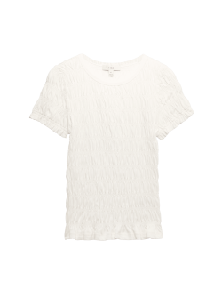 Pure Cotton Smocked Detail Top