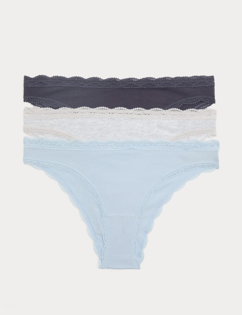 3 Pack Cotton Rich Brazilian Knickers