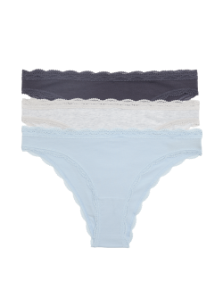 3 Pack Cotton Rich Brazilian Knickers