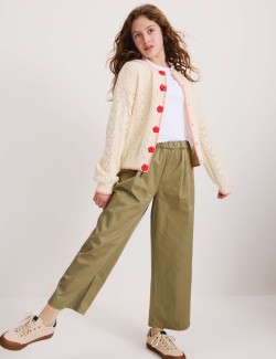 Pure Cotton Rose Cardigan (6-16 Years)