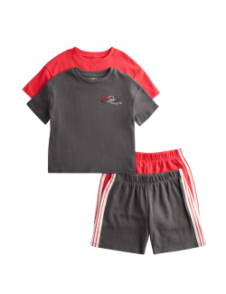 2 Pack Pure Cotton Heart Shortie Pyjama Sets (1-16 Years)