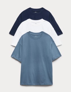 Trička z čisté bavlny, 3 ks (6–16 let)