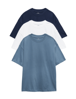 Trička z čisté bavlny, 3 ks (6–16 let)