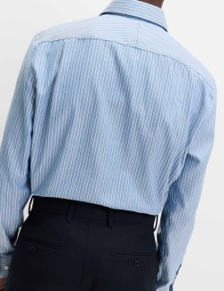 Luxusní pruhovaná košile z čisté bavlny s úzkým střihem