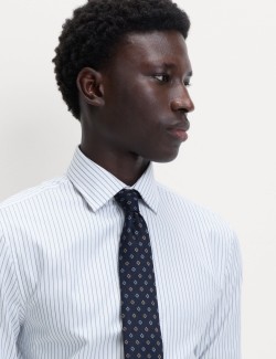 Pruhovaná košile úzkého střihu z čisté bavlny