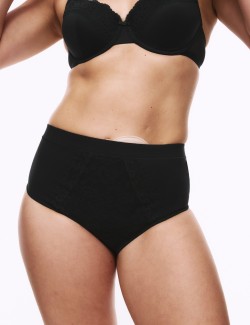 Krajkové brazilské kalhotky pro stomiky, s vysokým podílem bavlny, 3 ks v balení