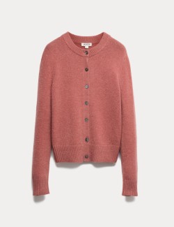 Mohair & Wool Blend Textured Cardigan