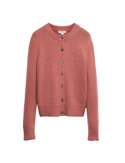 Mohair & Wool Blend Textured Cardigan