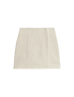 Minisukně z čisté bavlny s roztřepenými švy