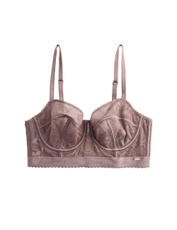 Dlouhá balkonová podprsenka Lacewear s kosticemi (vel. A–E)