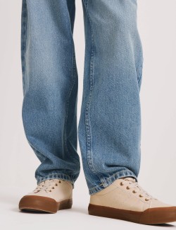 Pure Cotton Barrel Leg Jeans (6-16 Yrs)