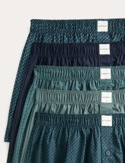 5 Pack Supima® Cotton Rich Woven Boxers