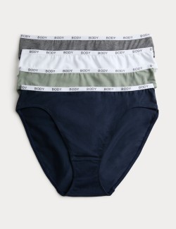 4pk Supima Cotton Rich High Leg Knickers