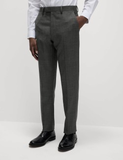 Regular Fit Pure Wool Suit Trousers