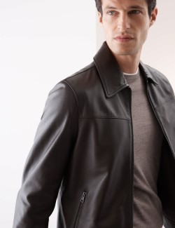 Kožená bunda typu Harrington