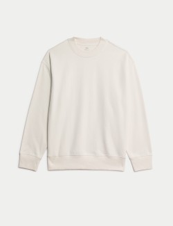 Oversized Cotton Rich Crew Neck Sweatshirt