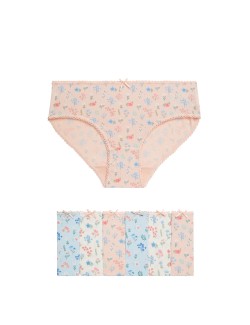 7pk Cotton Rich Floral Knickers (2-12 Yrs)