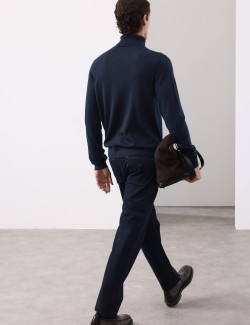 Pure Extra Fine Merino Wool Roll Neck Jumper