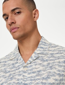Košile s kubánským límcem z čisté bavlny