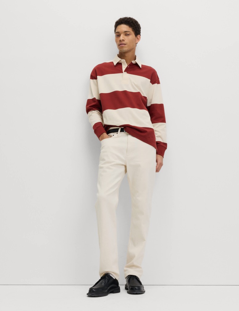 Pure Cotton Striped Rugby Shirt