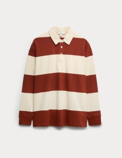 Pure Cotton Striped Rugby Shirt