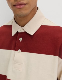 Pure Cotton Striped Rugby Shirt