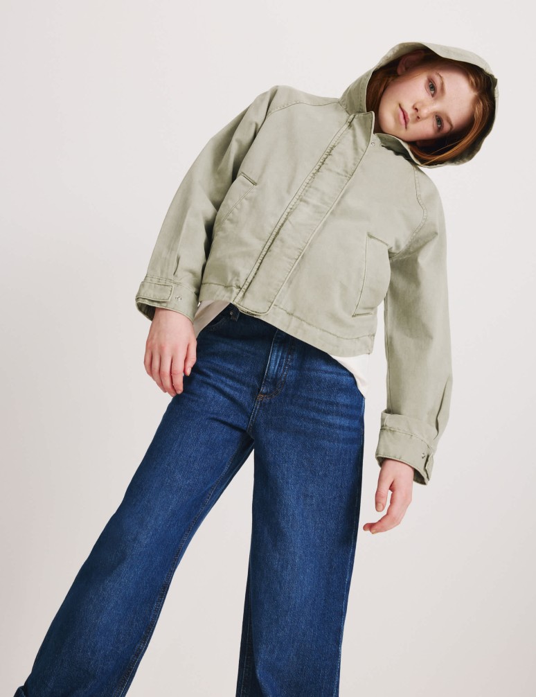 Parka s kapucí, z čisté bavlny (6–16 let)