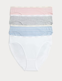4pk Supima Cotton Rich High Leg Knickers