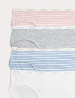 4pk Supima Cotton Rich High Leg Knickers