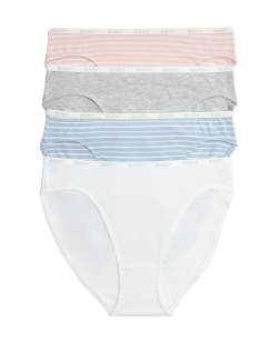 4pk Supima Cotton Rich High Leg Knickers
