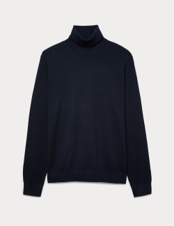 Pure Extra Fine Merino Wool Roll Neck Jumper