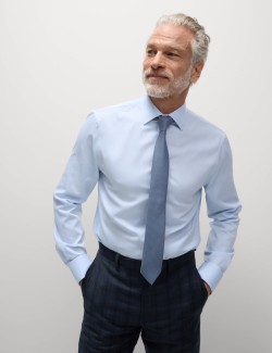 Slim Fit Easy Iron Shirt and Tie