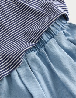 2 Piece Striped Top and Culottes Outfit (0-36 Months)