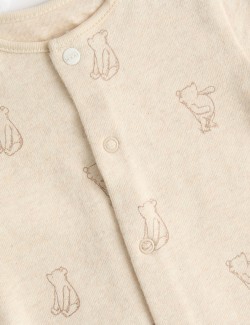 Kombinéza na spaní z čisté bavlny s motivem Winnie the Pooh™, 3 ks v balení (0–3 roky)