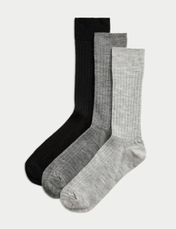 3pk Lambswool Rich Socks