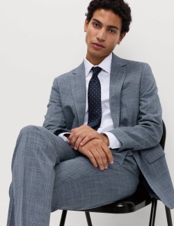 Tailored Fit Check Stretch Jacket