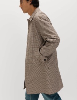 Nepromokavý kostkovaný plášť s technologií Stormwear™ z čisté bavlny